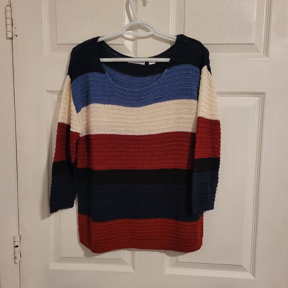 Passports color block sweater
